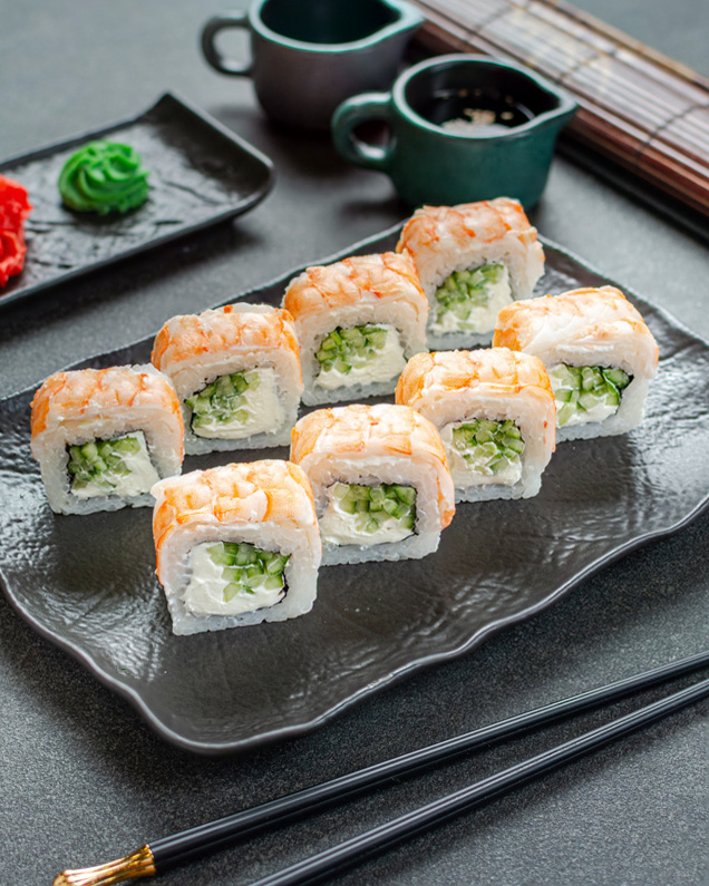 Ebi with cucumber